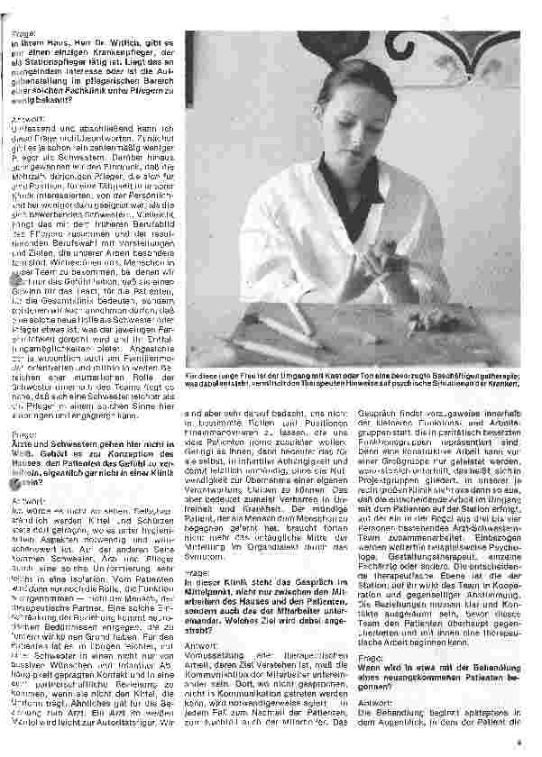 Vorschauseite 5: Die Psychosomatische Klinik Kinzigtal in Gengenbach/Schwarzwald Interview mit Dr. G. H. Wittich