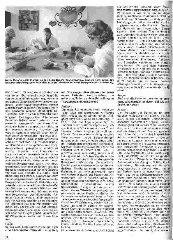 Vorschauseite 6: Die Psychosomatische Klinik Kinzigtal in Gengenbach/Schwarzwald Interview mit Dr. G. H. Wittich