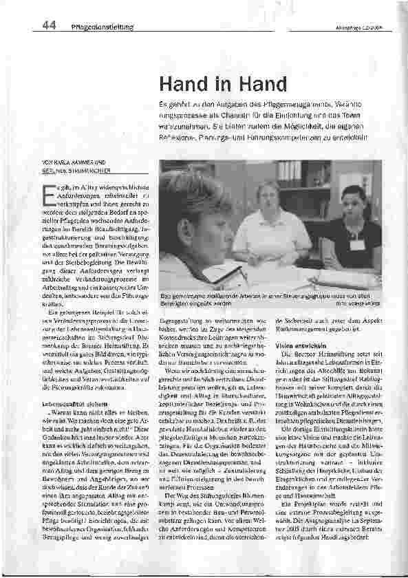 Vorschauseite 1: Hand in Hand