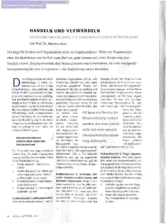 Vorschauseite 1: HANDELN UND VERWANDELN