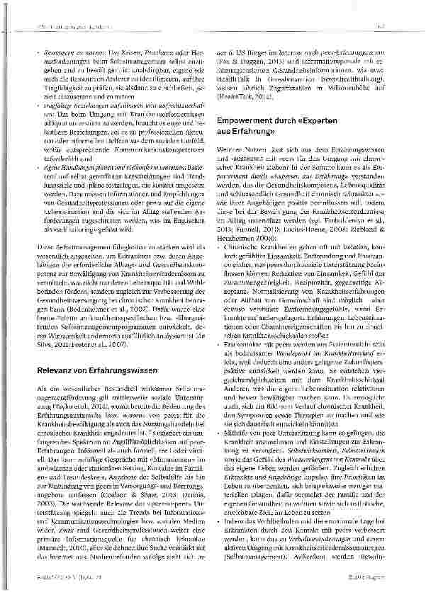 Vorschauseite 3: Experten aus Erfahrung Peers, chronische Krankheit und Selbstmanagementförderung