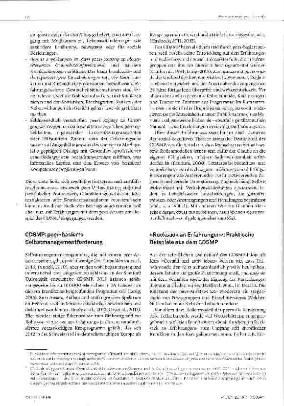 Vorschauseite 4: Experten aus Erfahrung Peers, chronische Krankheit und Selbstmanagementförderung