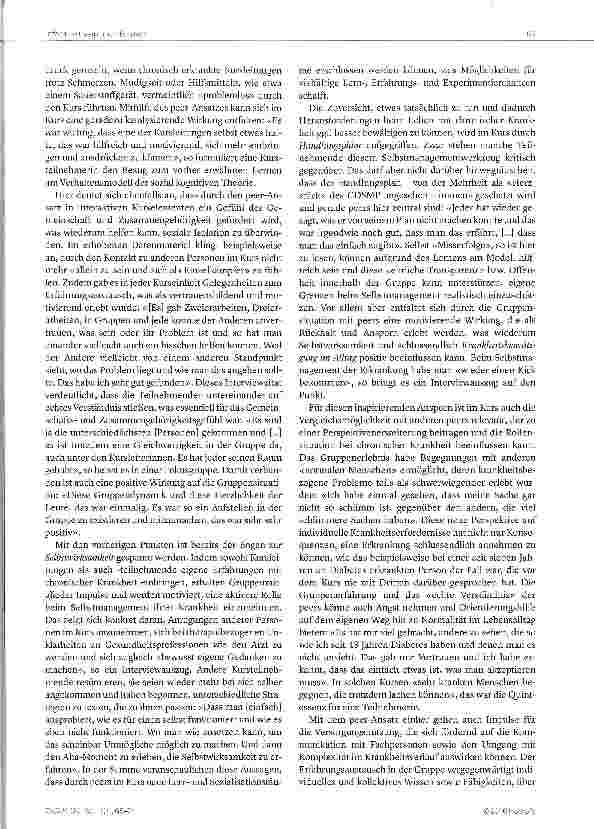 Vorschauseite 5: Experten aus Erfahrung Peers, chronische Krankheit und Selbstmanagementförderung