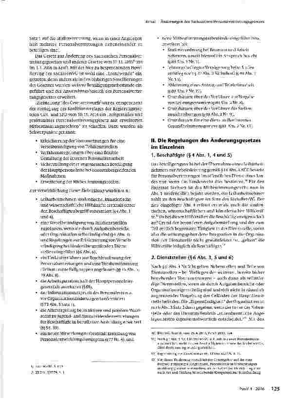 Vorschauseite 2: Änderungen des Sächsischen Personalvertretungsgesetzes