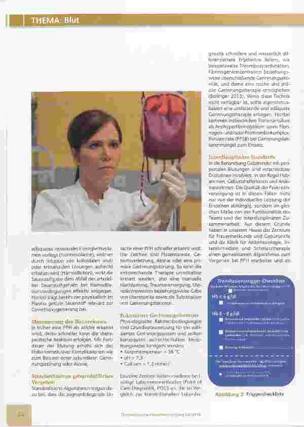 Vorschauseite 4: Eine Bluttransfusion ist eine Mini-Transplantation