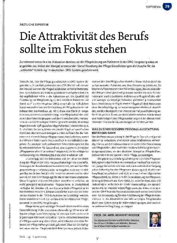 Vorschauseite 1: Die Attraktivität des Berufs sollte im Fokus stehen