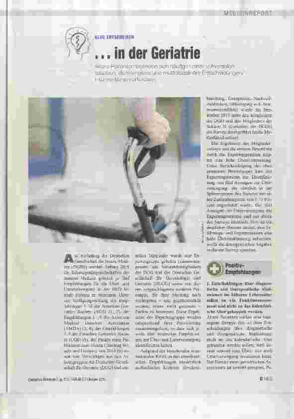 Vorschauseite 1: . .. in der Geriatrie