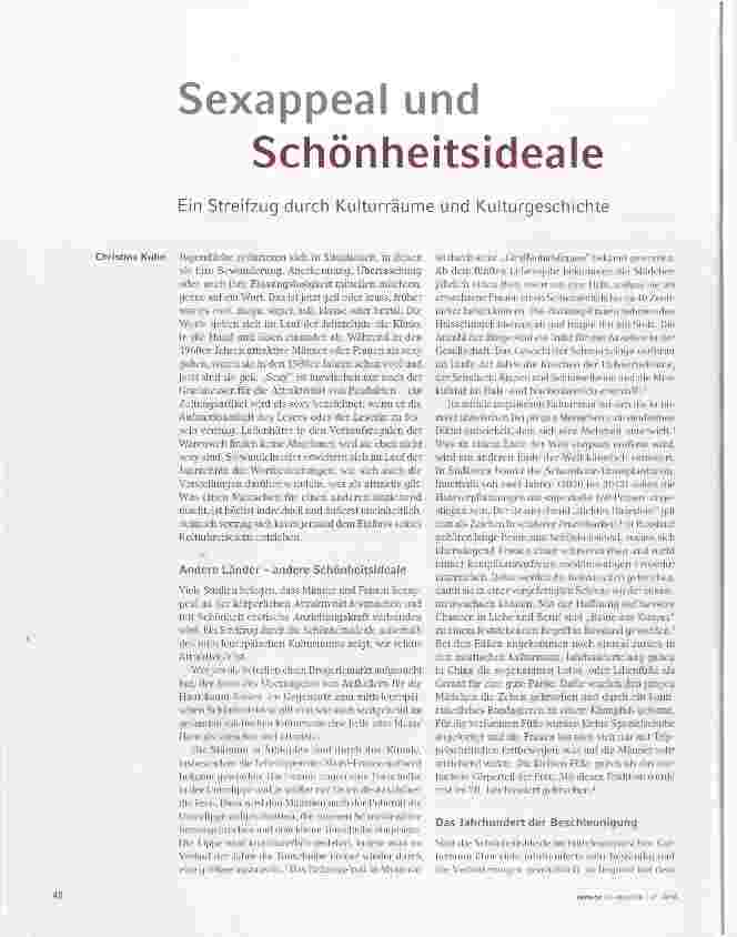 Vorschauseite 1: Sexappeal und Schönheitsideale