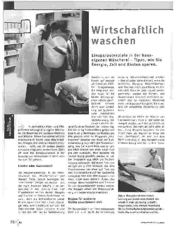 Vorschauseite 1: Wirtschaftlich waschen