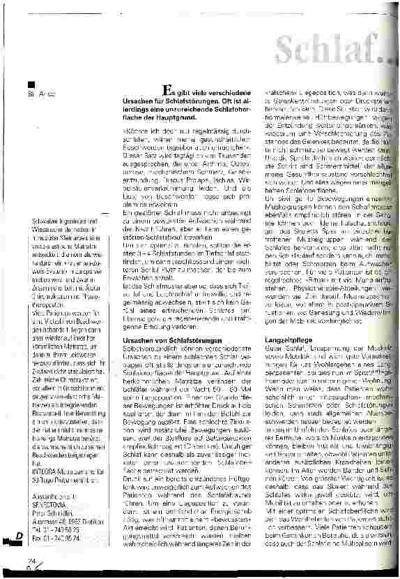 Vorschauseite 1: Schlaf und seine Nebenwirkungen