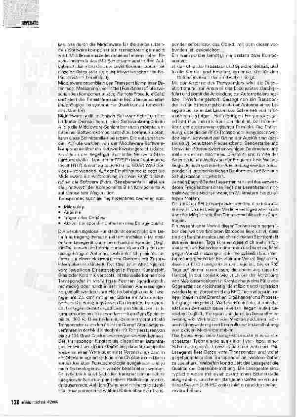 Vorschauseite 3: Funktransponder RFID-Technologie) in der Vledizintechnik