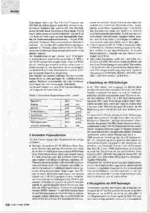 Vorschauseite 5: Funktransponder RFID-Technologie) in der Vledizintechnik