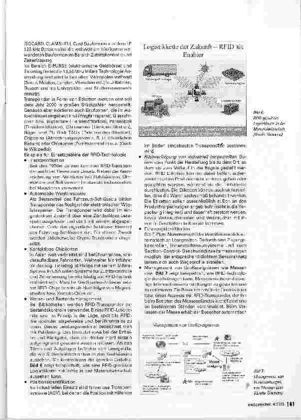 Vorschauseite 6: Funktransponder RFID-Technologie) in der Vledizintechnik