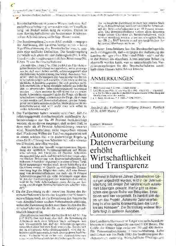 Vorschauseite 1: Autonome Datenverarbeitung erhöht Wirtschaftlichkeit und Transparenz