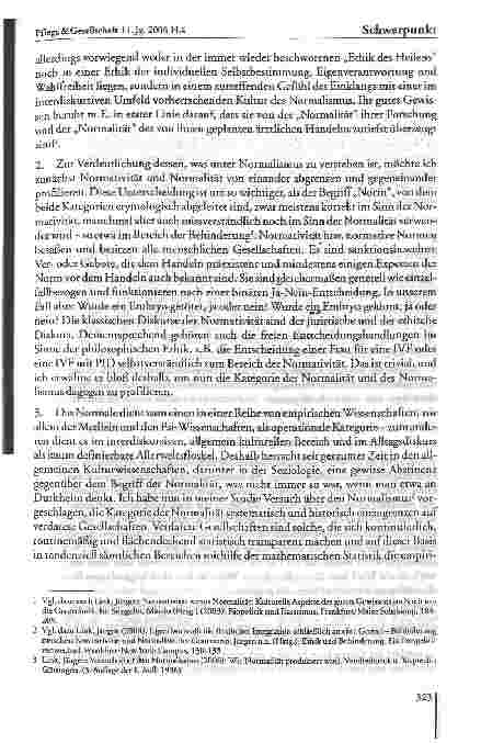 Vorschauseite 2: Zum Anteil des Normalismus an der Problematik von Selbstbestimmung und Eigenverantwortung in der Biomedizin. Zehn Thesen