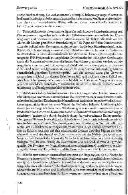 Vorschauseite 5: Zum Anteil des Normalismus an der Problematik von Selbstbestimmung und Eigenverantwortung in der Biomedizin. Zehn Thesen