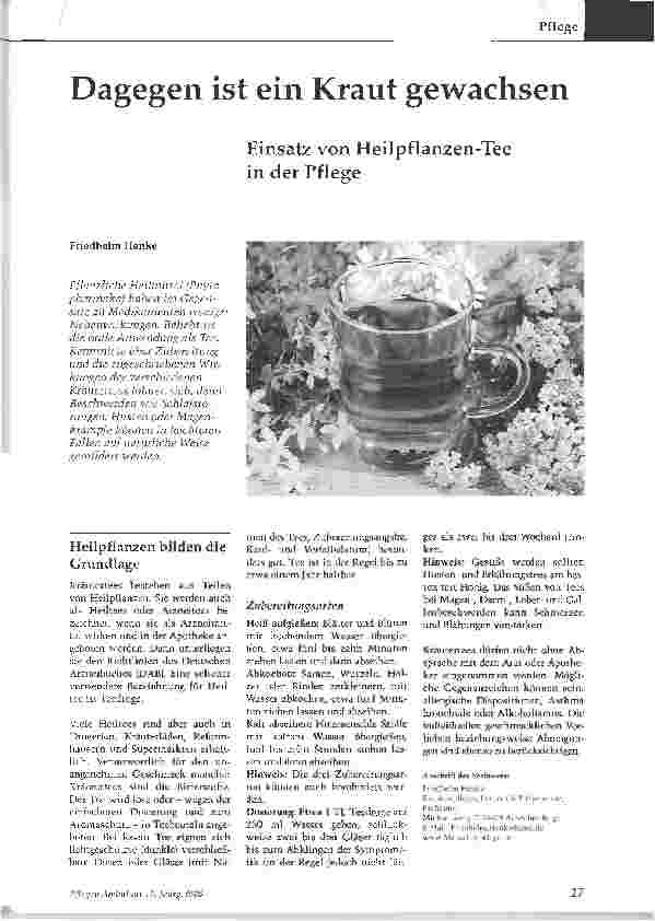 Vorschauseite 1: Dagegen ist ein Kraut gewachsen
