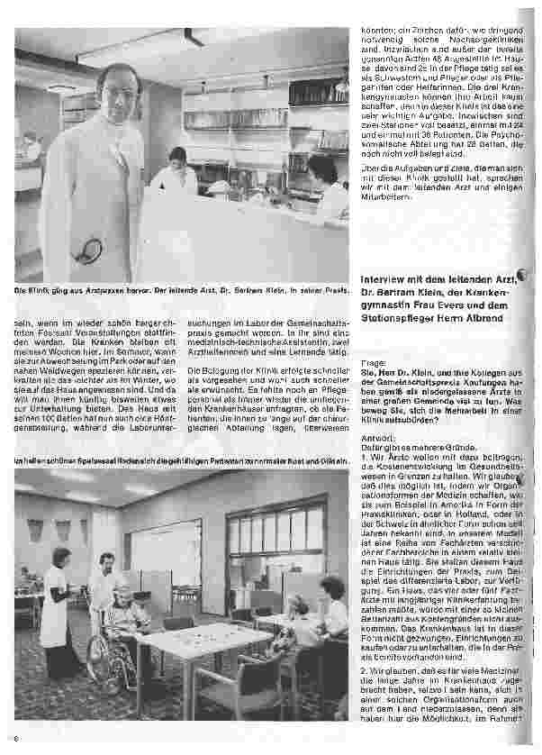 Vorschauseite 1: Eine Lungenheilstätte wird Nachsorgeklinik Die Klinik Kaufungen in Nordhessen // Interview mit Dr. Bertram Klein (leitender Arzt)