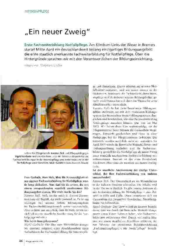 Vorschauseite 1: Ein neuer Zweig