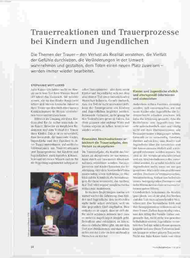 Vorschauseite 1: Trauerreaktionen und Trauerprozesse bei Kindern und Jugendlichen