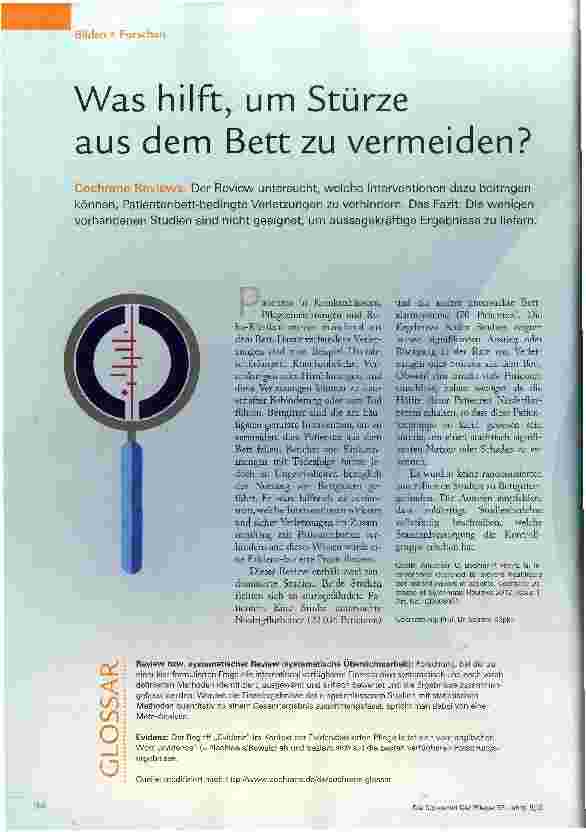 Vorschauseite 1: Was hilft, um Stürze aus dem Bett zu vermeiden?