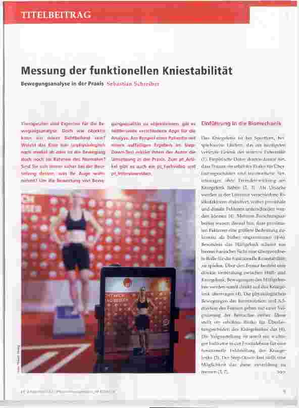 Vorschauseite 1: Messung der funktionellen Kniestabilität
