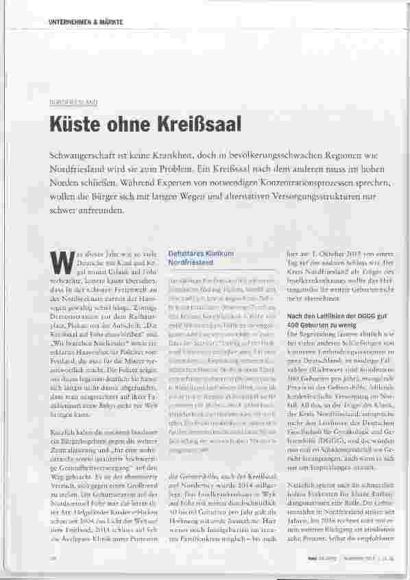 Vorschauseite 1: Küste ohne Kreißsaal