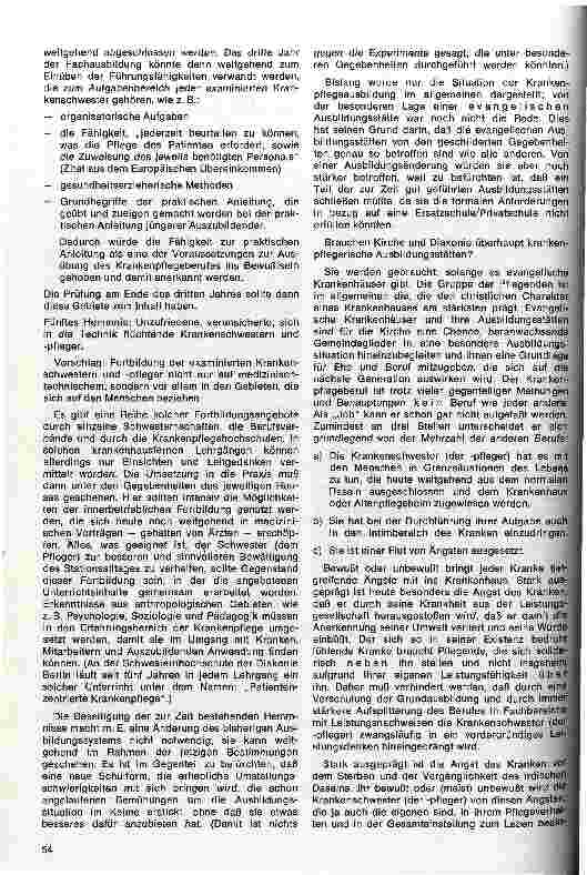 Vorschauseite 4: Zur gegenwärtigen Lage der Krankenpflegeausbildung