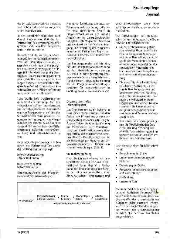 Vorschauseite 2: Organisation der Intensivpflege