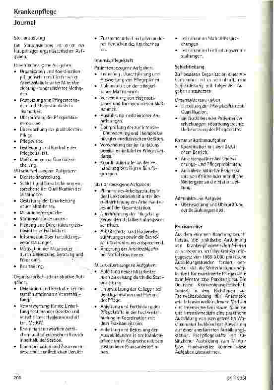 Vorschauseite 3: Organisation der Intensivpflege