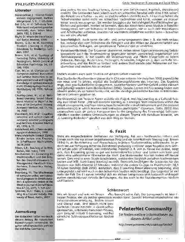Vorschauseite 5: E-Learning and Social Effects