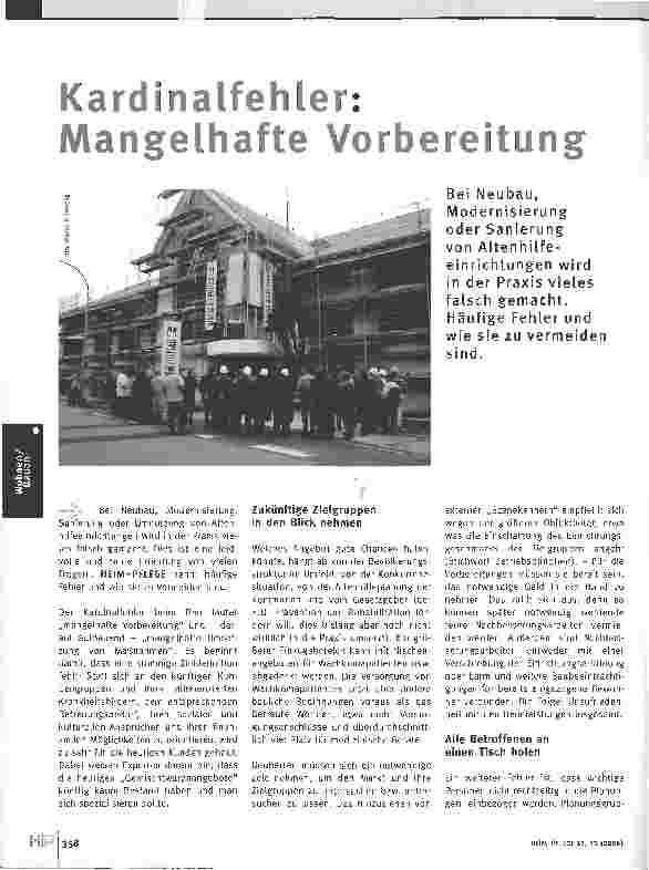 Vorschauseite 1: Kardinalfehler: Mangelhafte Vorbereitung