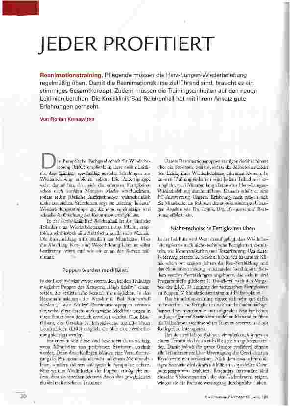 Vorschauseite 1: JEDER PROFITIERT