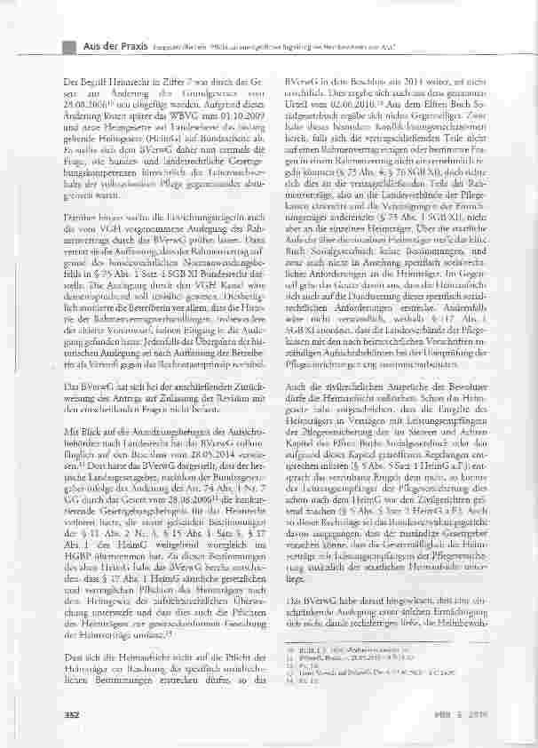 Vorschauseite 3: Was ist Heimrecht? Oder: Müssen Betreiber vollstationärer Pflegeeinrichtungen ihre Bewohner unentgeltlich zum Arzt begleiten?