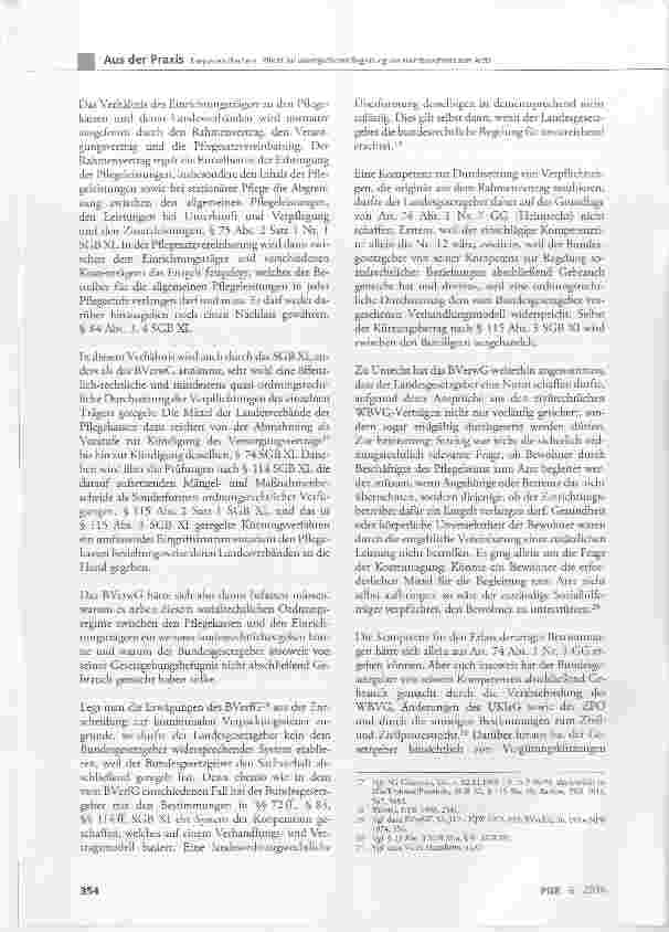Vorschauseite 5: Was ist Heimrecht? Oder: Müssen Betreiber vollstationärer Pflegeeinrichtungen ihre Bewohner unentgeltlich zum Arzt begleiten?