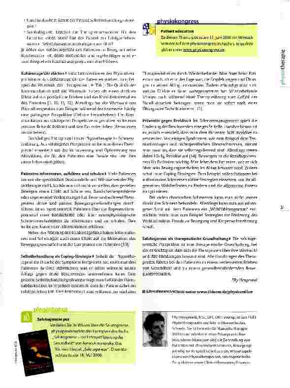 Vorschauseite 4: Salutogenese in der Physiotherapie Eine gesunde Sichtweise