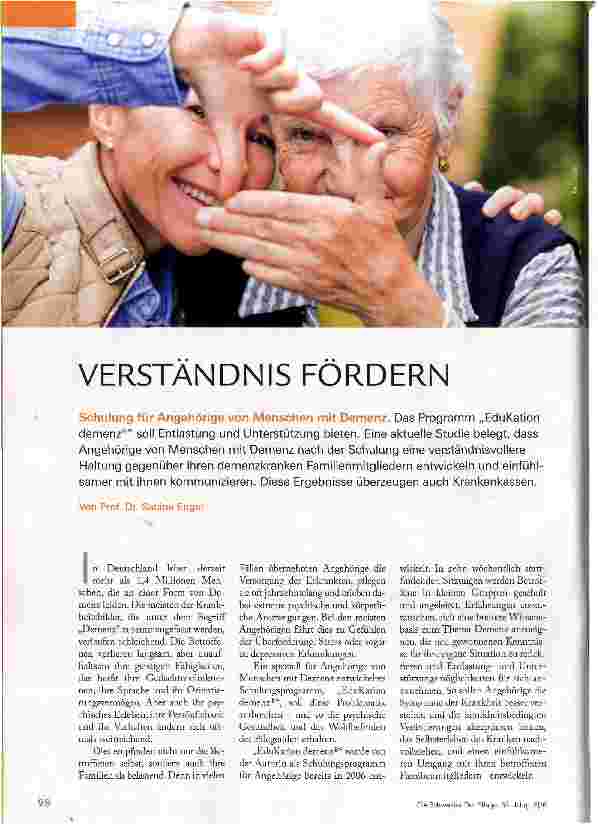 Vorschauseite 1: VERSTÄNDNIS FÖRDERN
