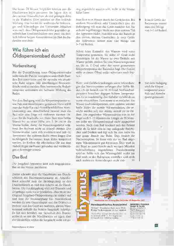 Vorschauseite 6: Wärme für die Seele Oldispersionsbäder