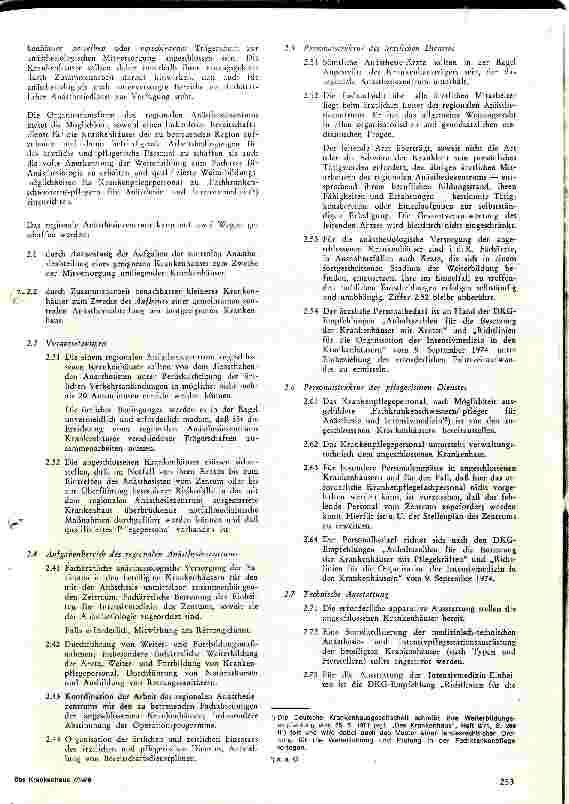 Vorschauseite 2: Richtlinien für die Sicherstellung und Organisation der anästhsiologischen Versorgung der Krankenhäuser