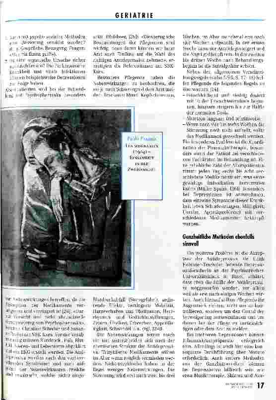 Vorschauseite 4: Risiken nehmen zu - Prognosen trotzdem günstig Depressionen (IV/: Die Pflege von Depressiven im Alter