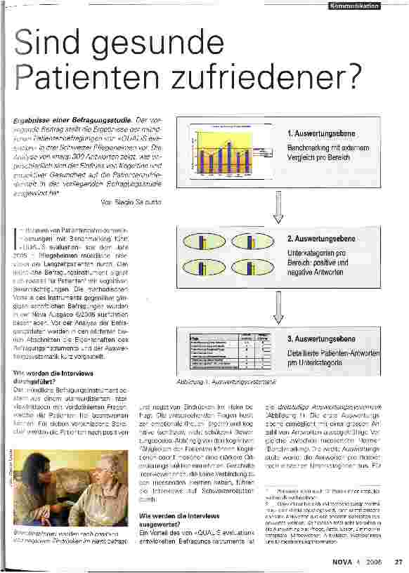 Vorschauseite 1: Sind gesunde Patienten zufriedener?