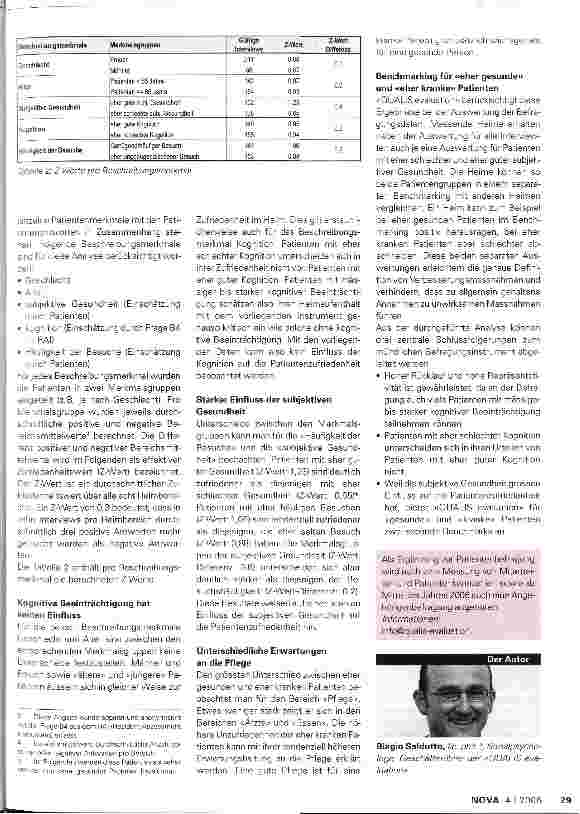Vorschauseite 3: Sind gesunde Patienten zufriedener?