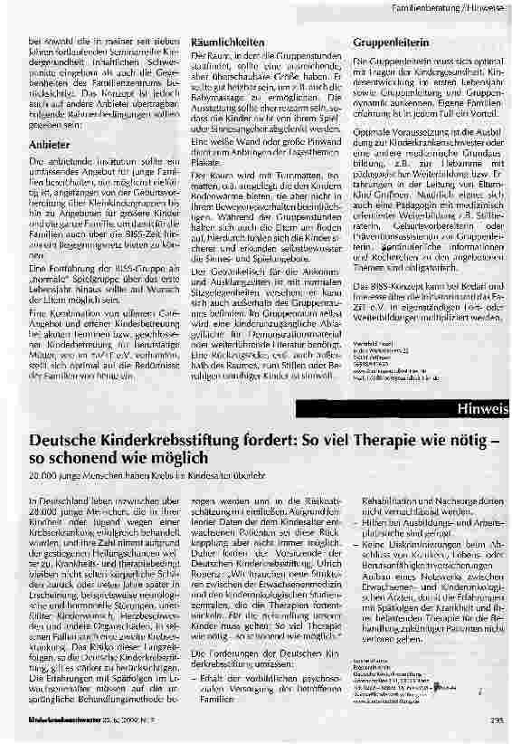 Vorschauseite 5: Eltern-Kind-Gruppenkonzept im ersten Lebensjahr mit BISSBegegnung - Information - Spiel - Spaß