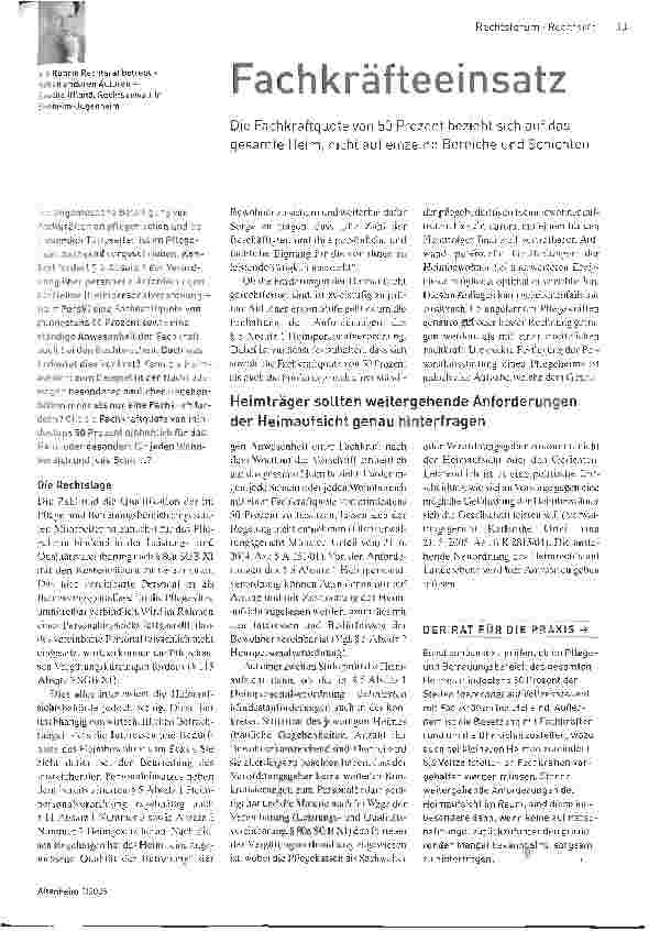 Vorschauseite 1: Fachkräfteeinsatz