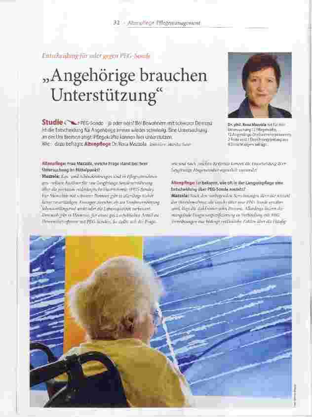 Vorschauseite 1: Angehörige brauchen Unterstützung