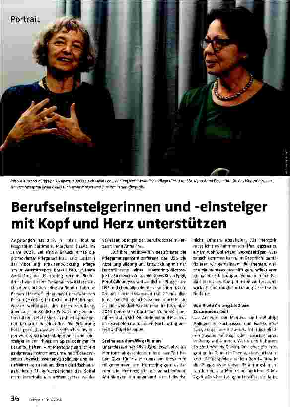 Vorschauseite 1: Berufseinsteigerinnen und -einsteiger mit Kopf und Herz unterstützen