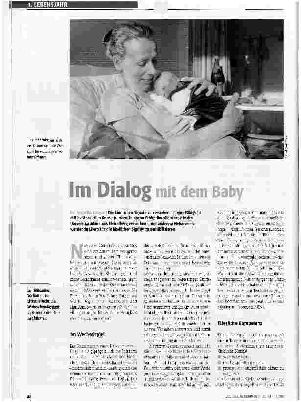 Vorschauseite 1: Im Dialog mit dem Baby