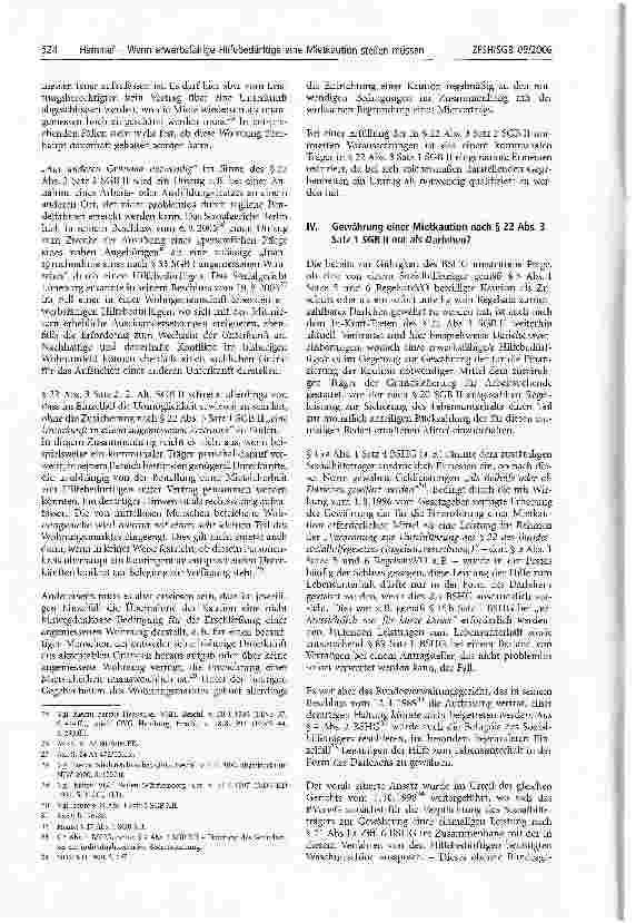Vorschauseite 4: Wenn erwerbsfähige Hilfebedürftige eine Mietkaution stellen müssen