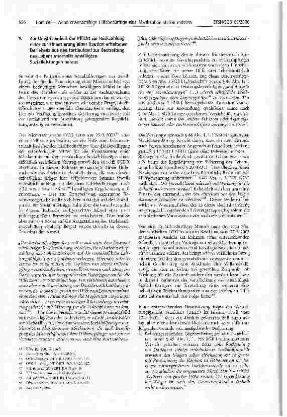 Vorschauseite 6: Wenn erwerbsfähige Hilfebedürftige eine Mietkaution stellen müssen