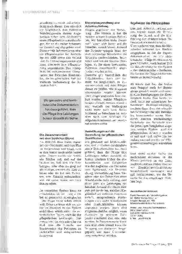 Vorschauseite 3: ErfahrungsberichtDie elektronische Patientenakte im Intranet einer Reha-Klinik